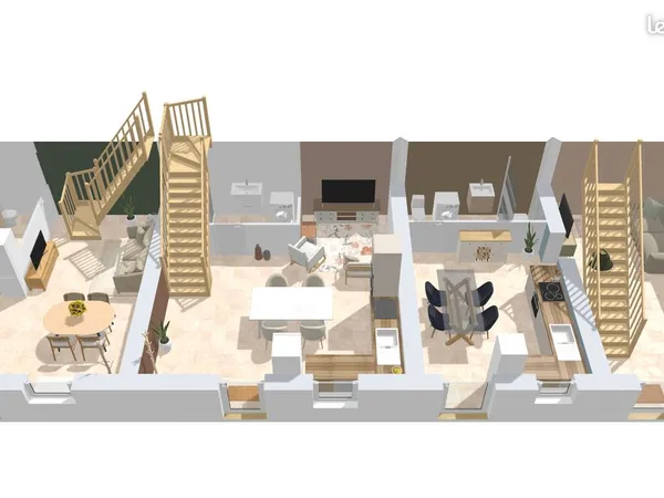 Propriété 3 pièces 55 m2 refaite à neuf