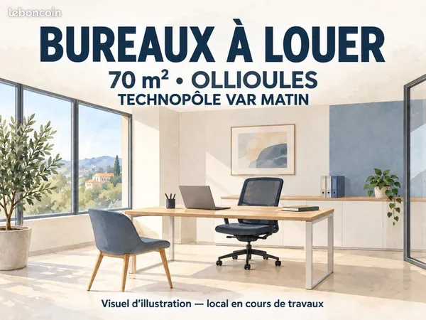 à louer - local professionnel de 70 m² à ollioules - médical / paramédical