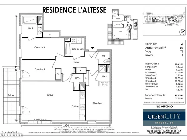 Appartement 4 pièces 95 m²