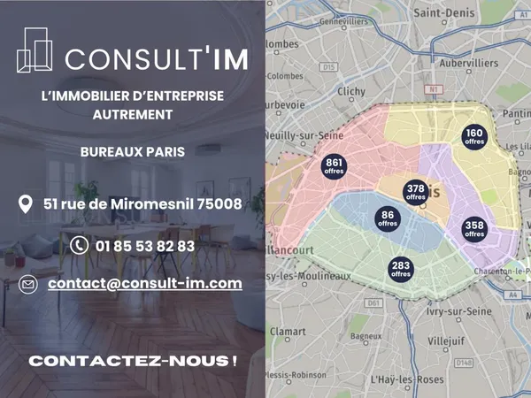 A louer bureaux proche Porte de Paris