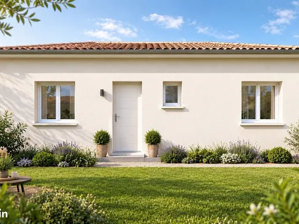 Maison contemporaine de plain-pied 70 m² avec garage à Bessan - terrain 330 m² proche mer et commodi