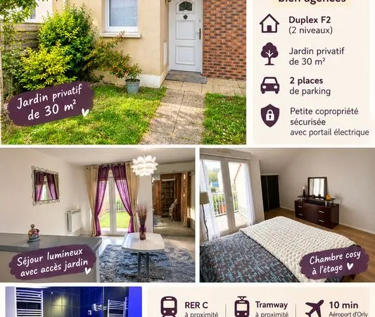 Duplex / maison de ville avec jardin