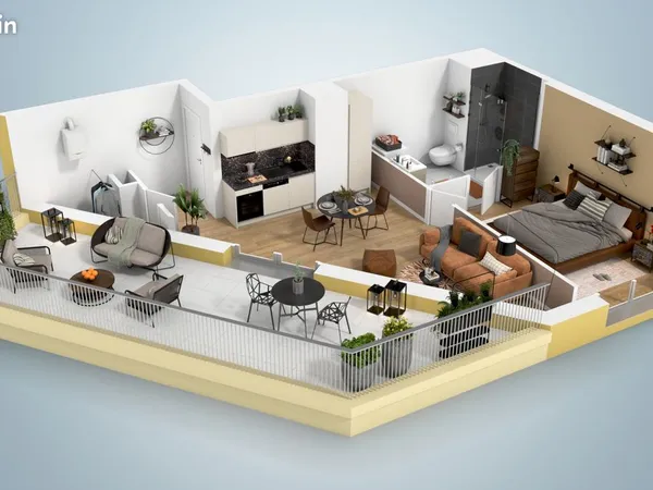 Appartement 2 pièces neuf avec parking