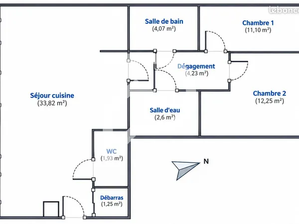 Appartement 4 pièces 78 m²