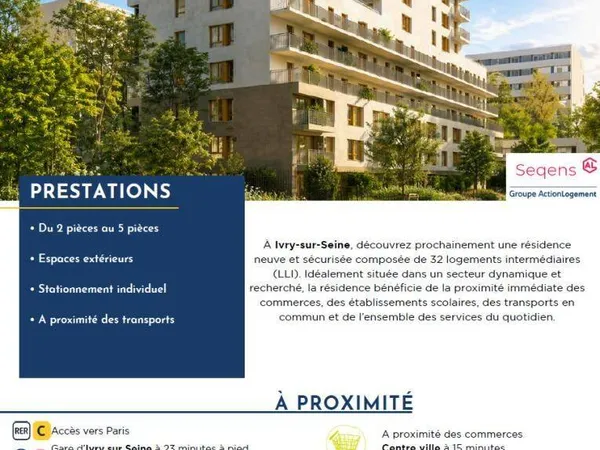 Appartement 3 pièces 63 m²