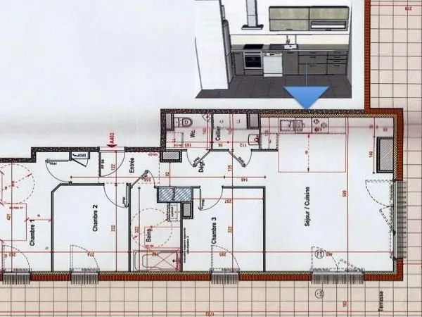 Appartement de 77m2 à louer sur Angers
