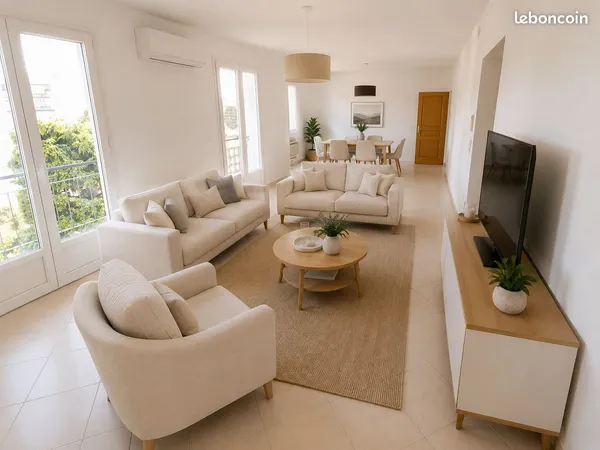 Agen - Grand T3 88 m² - Garage 18 m², balcon, parking - DPE C