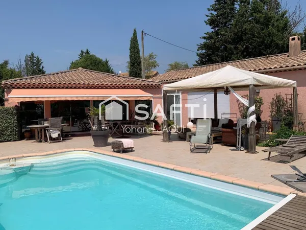 Maison de plain-pied 165 m² + T2 indépendant, piscine, 2000 m² - Cotignac