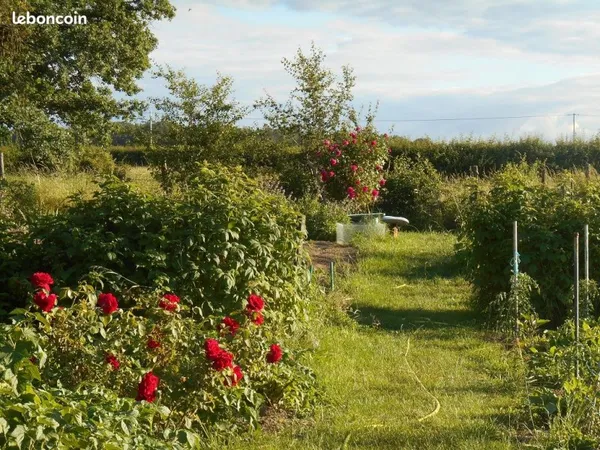 Petit F2 (ancienne maison de gardien) mitoyenne aux propriétaires, dans micro ferme