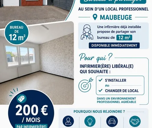 Infirmier, zone QPV, local, bureau