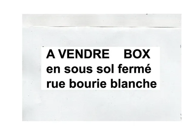 Box en sous sol rue bourie blanche