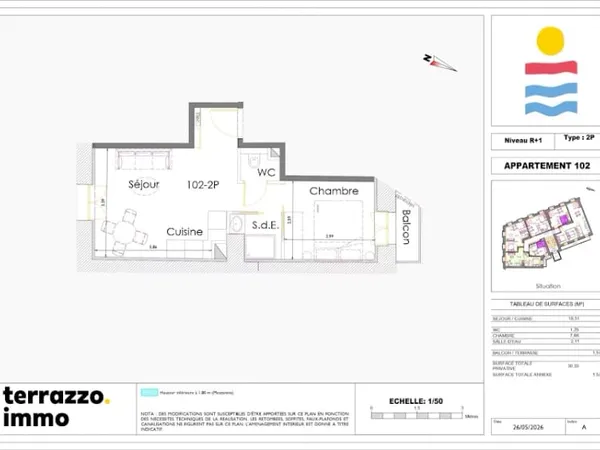 Appartement 2 pièces 30 m²