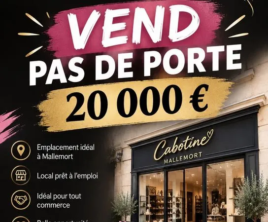 Vend pas de porte commerce