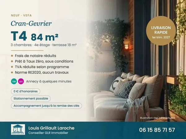 Appartement 4 pièces 84 m²