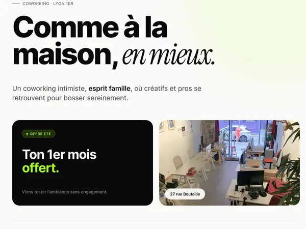 Coworking Lyon 1er - Offre été 2026