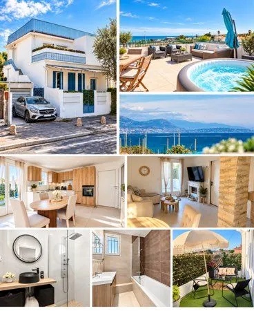 Antibes - la fontonne 4 pièces rénové - dernier étage - rooftop privatif - vue mer
