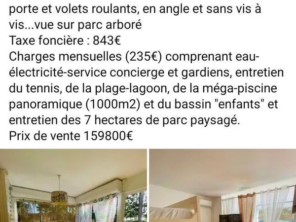 Studio 1 pièce 29 m²