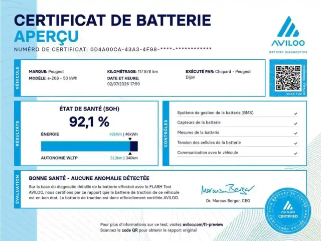 Peugeot 208 electrique 50 kwh 136ch — photo 1