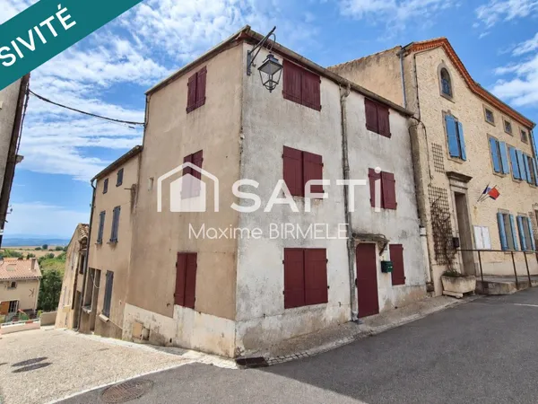 Ensemble immobilier : Maison + grange + terrain en zone constructible