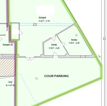 Plateau 120 m² Aix nord à usage de stockage et parking