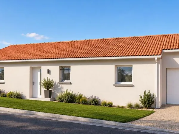 Maison 95 m² habitables + 19 m² garage avec terrain à AUBIERE (63)