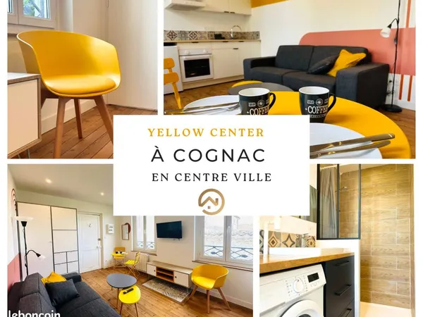 Studio meublé 20 m² - centre-ville de Cognac - Wifi inclus
