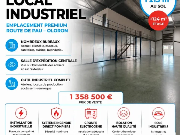 Vente Boutique/Local commercial 1 337 m²