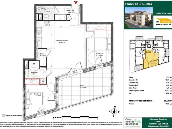 Appartement T3-203 - 2ème étage
