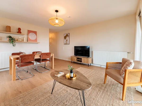 Chambre meublée - Grand appartement de 95m², tout inclus, quartier Ile de Nantes