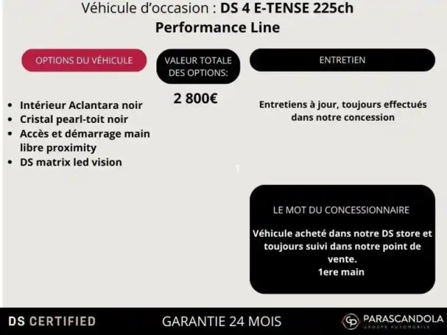 Ds Ds 4 e-tense 225ch performance line — photo 16