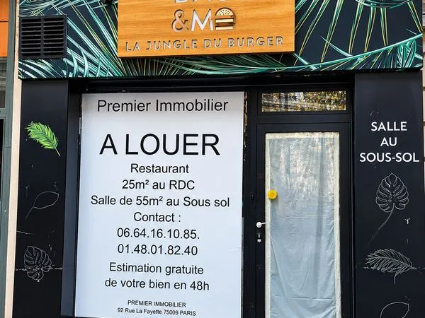Local commercial 80m² a louer Paris 9eme