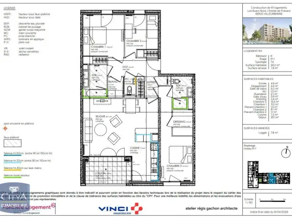 Appartement 4 pièces 92 m²