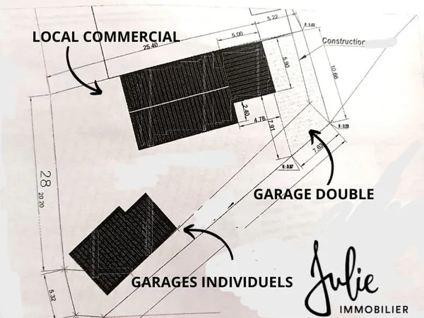 Ensemble immobilier - local et garage