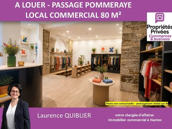 NANTES CENTRE - LOCATION LOCAL COMMERCIAL PMR 80 m²