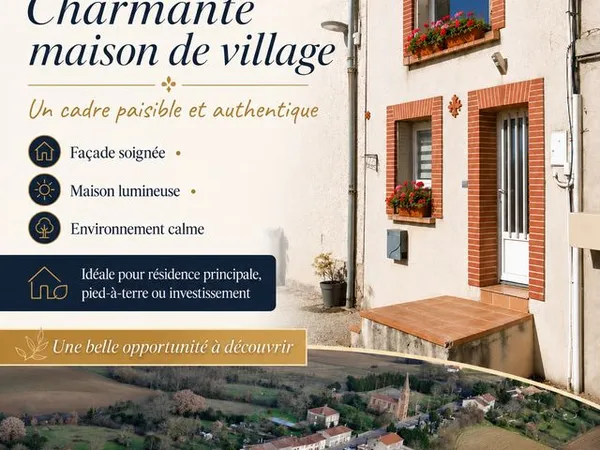 Maison de village T4 rénovée avec vue Pyrénées - Secteur Venerque