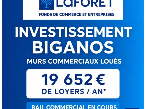 BIGANOS - MURS COMMERCIAUX LOUÉS 84 M² - INVESTISSEMENT LOCATI