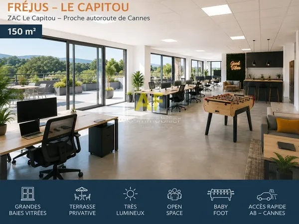 Bureau 154 m2 avec terrasse à Fréjus proche Autoroute