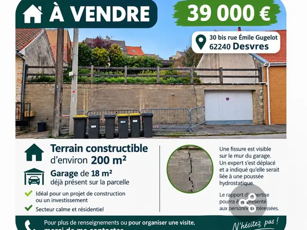 Terrain 200metre carré