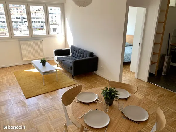 A louer appartement t2 meuble et equipe quartier vitton/beranger lyon6