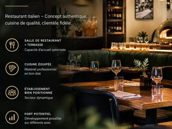 Restaurant avec terrasse Possibilité d'acquérir les murs
