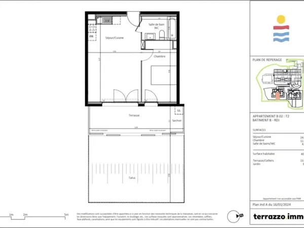 Appartement 2 pièces 41 m²