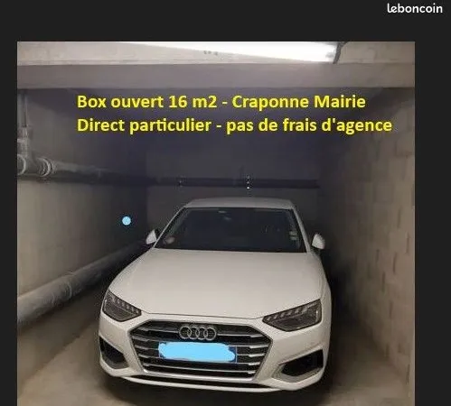 Box ouvert 16m2 Craponne mairie - direct particulier; Sécurisé avec caméra