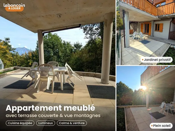 T2 meublé 41 m² + grande terrasse 30 m² - chalet au calme à Brizon