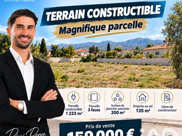 Terrain 1223 m²