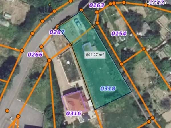 Terrain constructible 800m2 vue Exceptionnel