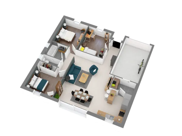 Maison neuve 4 pièces 80 m²