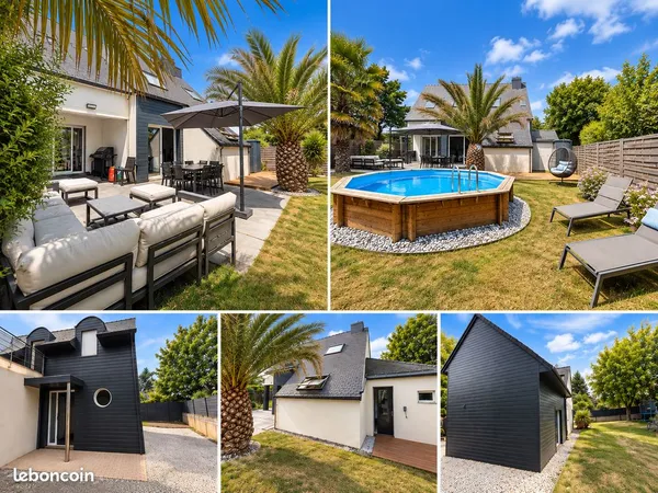 Maison 151 m2 - 5 chambres + Bureau - Piscine chauffée
