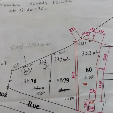 Terrain de 1051 m2 non viabilisé à vendre à Ercé-en-Lamée 35620