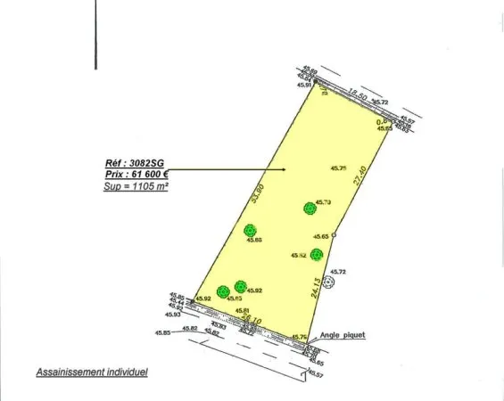 TEUILLAC TERRAIN A BATIR 1100 M2