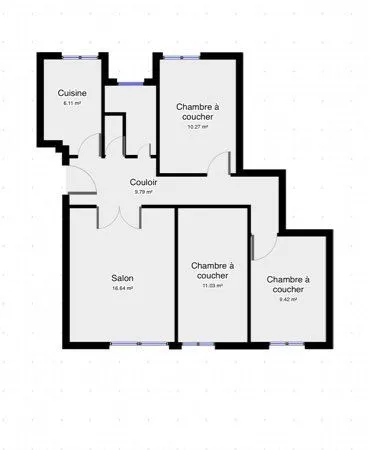 Apprt 3 chambres